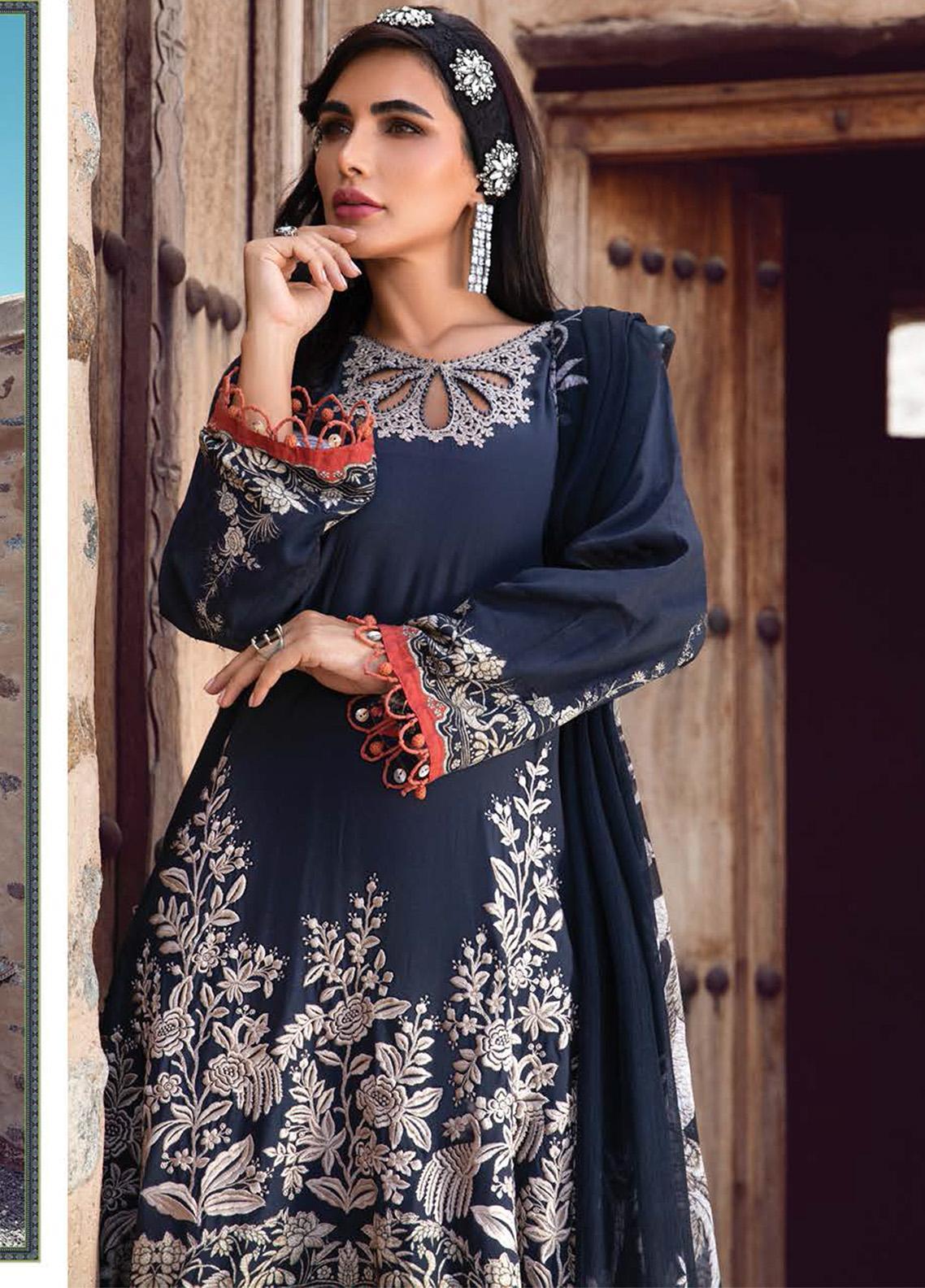 Desert Rose by Maria B Printed Khaddar Suits Unstitched 3 Piece MB22DR MPT-1506-B - Winter Collection