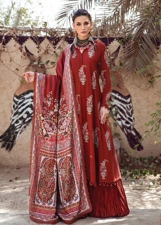 Desert Rose by Maria B Printed Khaddar Suits Unstitched 3 Piece MB22DR MPT-1508-B - Winter Collection