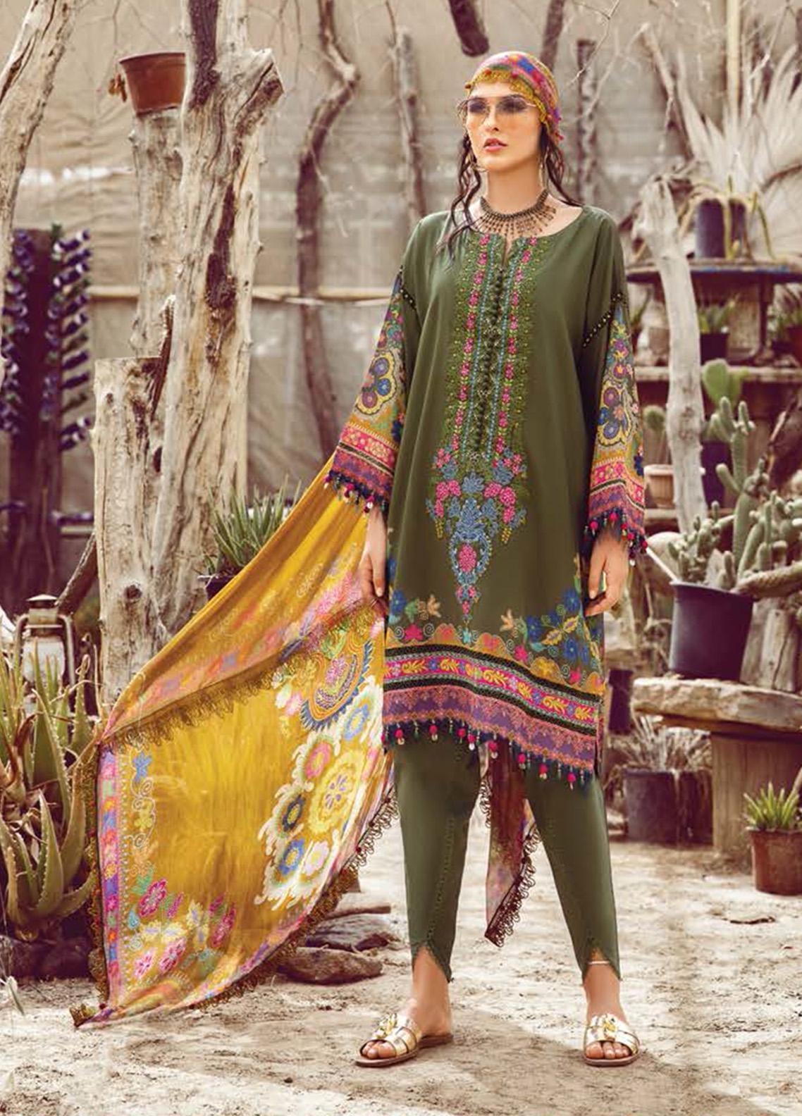 Desert Rose by Maria B Printed Cambric Suits Unstitched 3 Piece MB22DR MPT-1510-A - Winter Collection