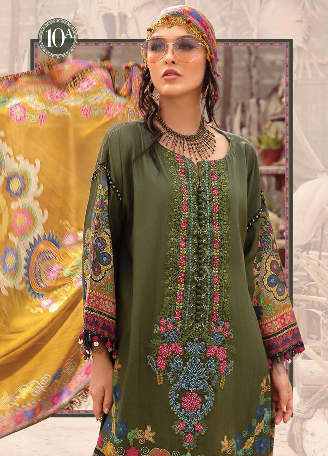 Desert Rose by Maria B Printed Cambric Suits Unstitched 3 Piece MB22DR MPT-1510-A - Winter Collection