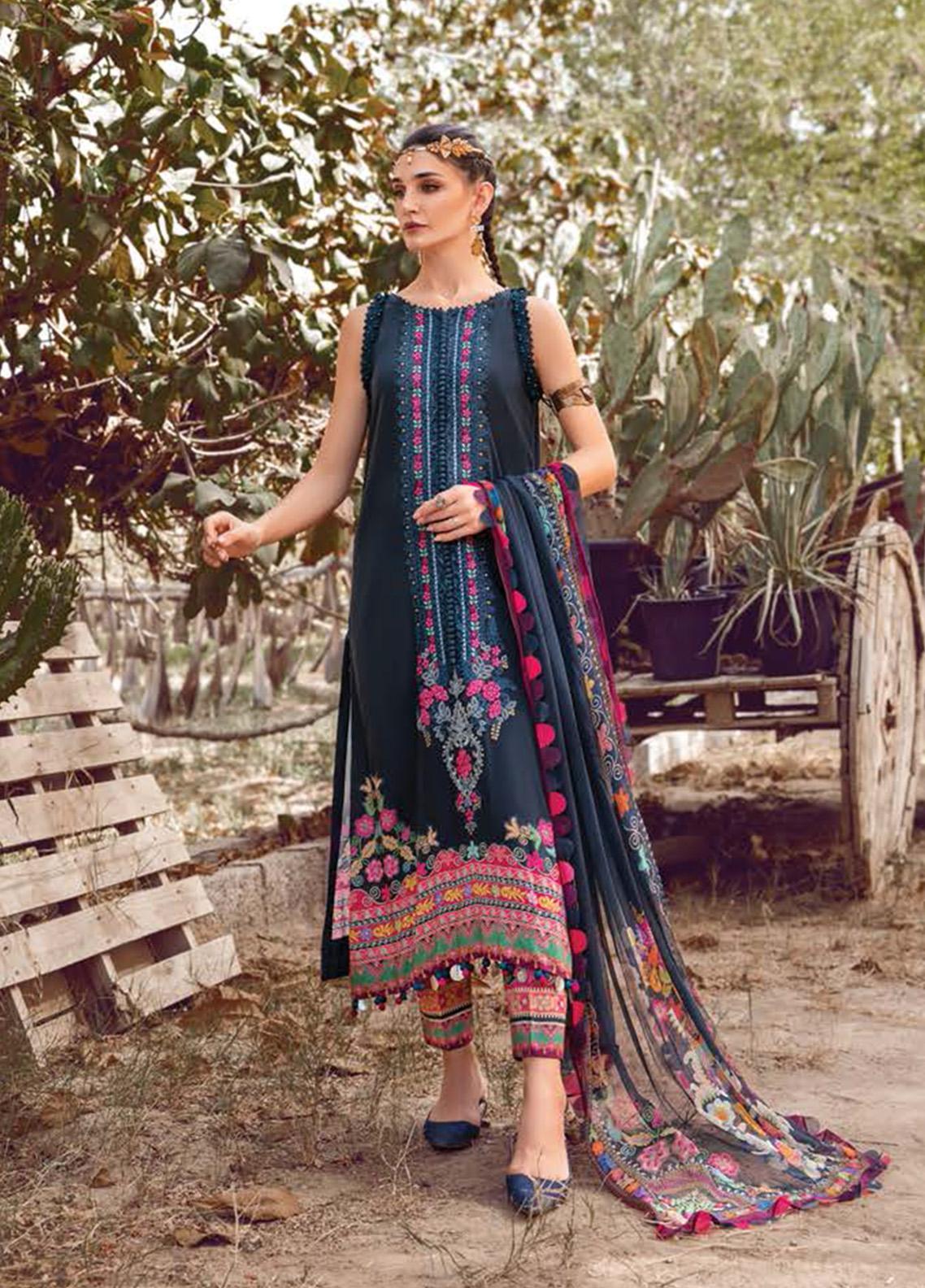 Desert Rose by Maria B Printed Cambric Suits Unstitched 3 Piece MB22DR MPT-1510-B - Winter Collection