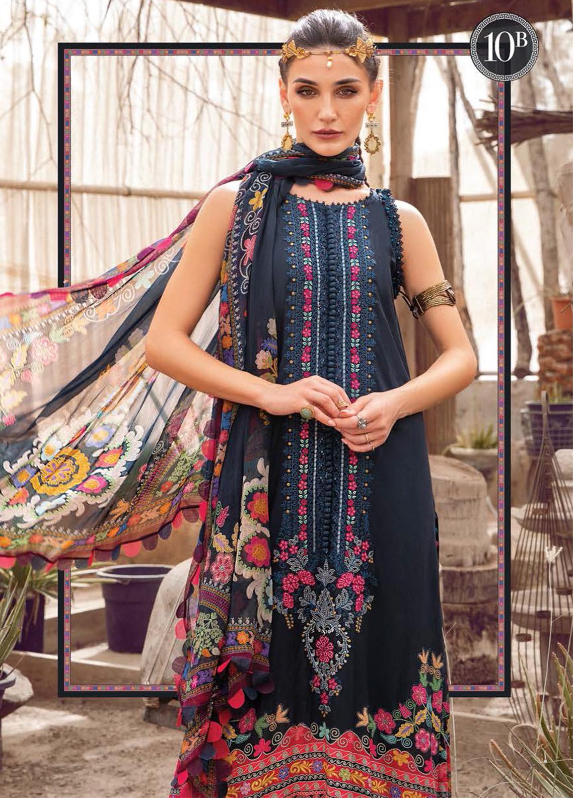 Desert Rose by Maria B Printed Cambric Suits Unstitched 3 Piece MB22DR MPT-1510-B - Winter Collection